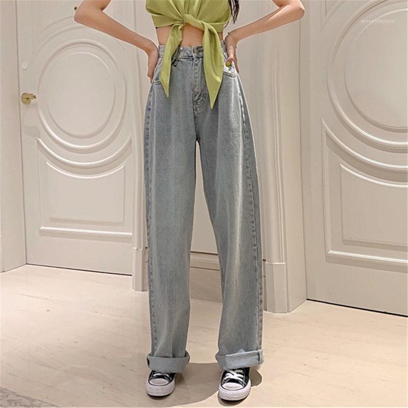HziriP 2020 Chic Hong Kong Style Streetwear High Waist Stylish Vintage Plus Size Straight Trousers All Match Wide Leg Blue Pants1
HziriP 2020 Chic Hong Kong Style Streetwear High Waist Stylish Vintage Plus Size Straight Trousers All Match Wide Leg Blue Pants1
