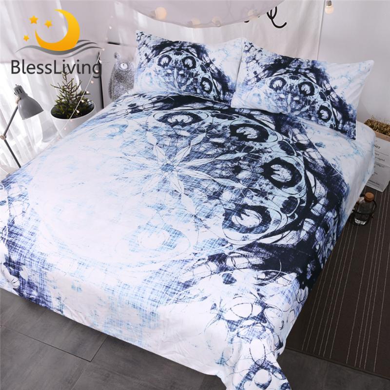 Blessliving Vintage Mandala Duvet Cover Dark Blue Ink Gradient Floral Bedding Set Abstract Bedspread Bohemian Bed Duvet Set, As pic
Blessliving Vintage Mandala Duvet Cover Dark Blue Ink Gradient Floral Bedding Set Abstract Bedspread Bohemian Bed Duvet Set, As pic