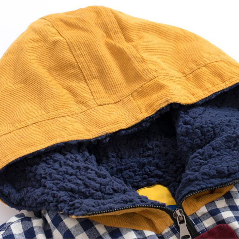 Women Winter Thick Parkas Coats Warm Cotton Padded Coat Velvet Lamb Jacket Hooded Outwear Cute Bear Plaid Girl Loose Overcoats 201019
