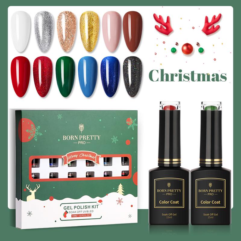 BORN PRETTY PRO 12 Pcs/Set 15ml Christmas Collection Gel Nail Polish Red Blue Gold Silver Colors Nail Art UV Gel for Manicure, 12pcs-xmas set
BORN PRETTY PRO 12 Pcs/Set 15ml Christmas Collection Gel Nail Polish Red Blue Gold Silver Colors Nail Art UV Gel for Manicure, 12pcs-xmas set