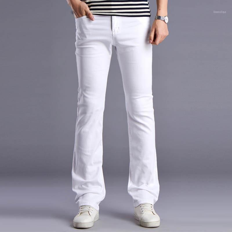 Wholesale-Men New White Designers Flare Jeans Pants Fashion Casual Mens Wide Leg Men's Stretched Slim Denim Trousers1
Wholesale-Men New White Designers Flare Jeans Pants Fashion Casual Mens Wide Leg Men's Stretched Slim Denim Trousers1
