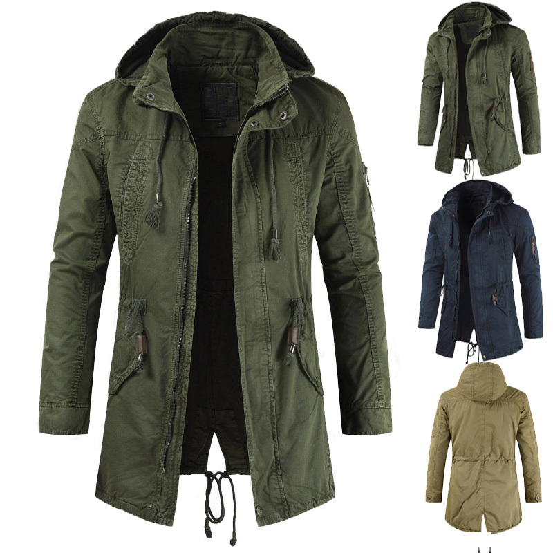 New Men Jackets Man Trench Breasted Outerwear Casual top Coat military Windbreaker fashion windproof clothing, Army green
New Men Jackets Man Trench Breasted Outerwear Casual top Coat military Windbreaker fashion windproof clothing, Army green