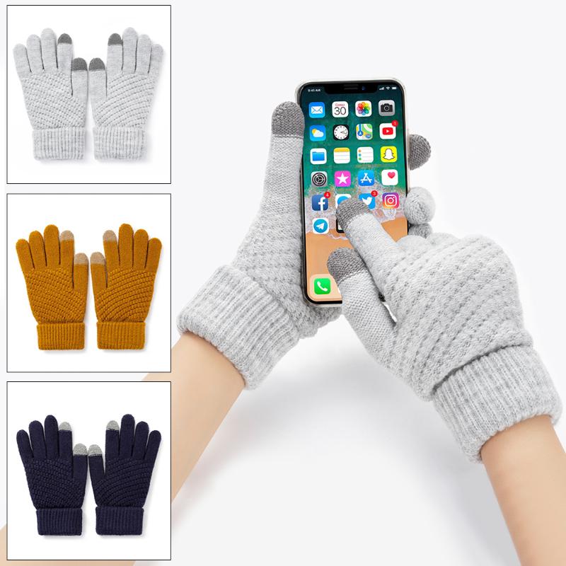 TRUENJOY Casual Touch Screen Winter Gloves For Men Women Thick Knitted Full Fingers Wrist Winter Gloves Solid Color Mittens
TRUENJOY Casual Touch Screen Winter Gloves For Men Women Thick Knitted Full Fingers Wrist Winter Gloves Solid Color Mittens
