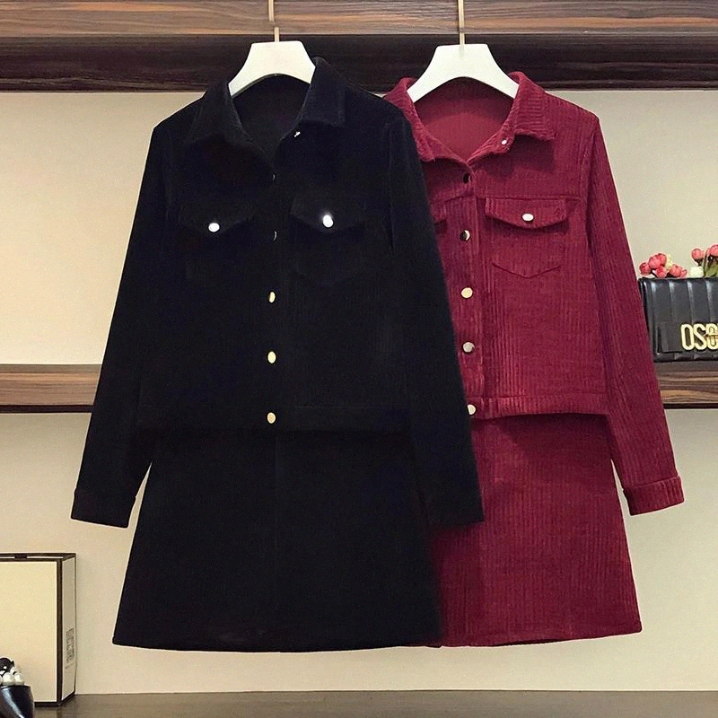 JXMYY New product women's autumn and winter lightly cooked wind, age-reducing and slimming coat, skirt, corduroy two-piece suit #la72, Black;gray
JXMYY New product women's autumn and winter lightly cooked wind, age-reducing and slimming coat, skirt, corduroy two-piece suit #la72, Black;gray