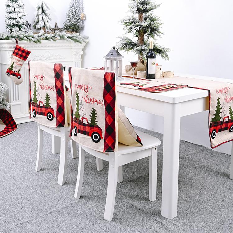 Hong Kong love Christmas decorations red and black check car Christmas mat cartoon tablecloth table mat home table decoration
Hong Kong love Christmas decorations red and black check car Christmas mat cartoon tablecloth table mat home table decoration