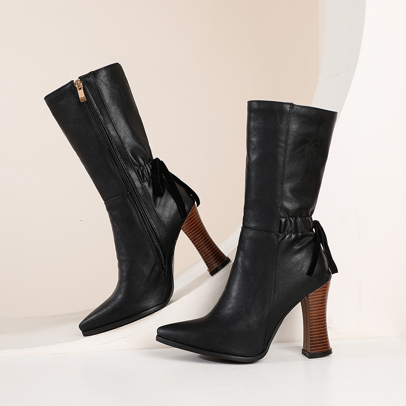 2021 New Elegant Mid Calf Women Brand High Heels Ladies Party Wedding Shoes Woman Autumn Winter Boots Size 41 42 43 Nz0k, Black
2021 New Elegant Mid Calf Women Brand High Heels Ladies Party Wedding Shoes Woman Autumn Winter Boots Size 41 42 43 Nz0k, Black