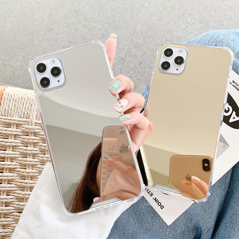 Luxury Makeup Mirror Phone Cover For iPhone 12 Mini 11 Pro Max XR XS Max 7 8 7Plus Airbag Shockproof Soft Silicone Case
Luxury Makeup Mirror Phone Cover For iPhone 12 Mini 11 Pro Max XR XS Max 7 8 7Plus Airbag Shockproof Soft Silicone Case