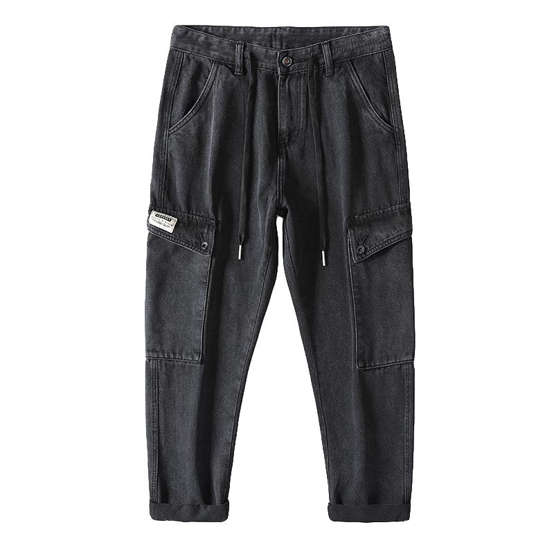 mens jeans plus size jeans Fall/winter loose straight-leg cargo Black trousers plus size All-match harem pants men 
mens jeans plus size jeans Fall/winter loose straight-leg cargo Black trousers plus size All-match harem pants men