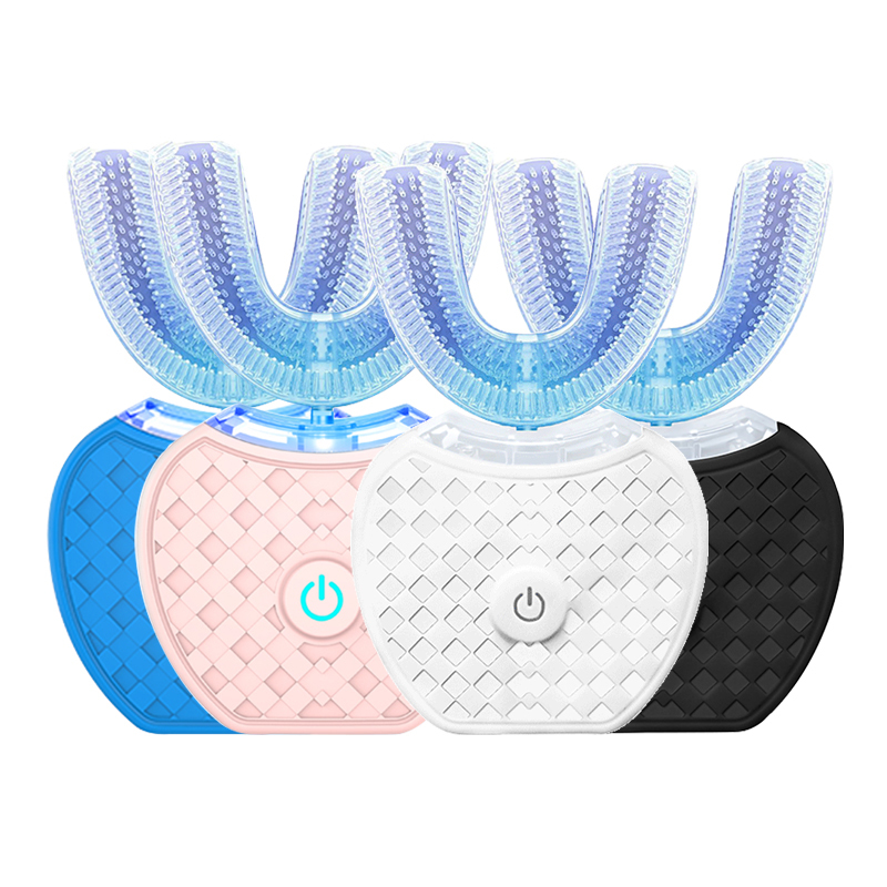 360 Degree Sonic Electric Toothbrush New Upgrade Generation Blue Light Intelligent Memory Tooth Brush Inductive Charging U Type 201113