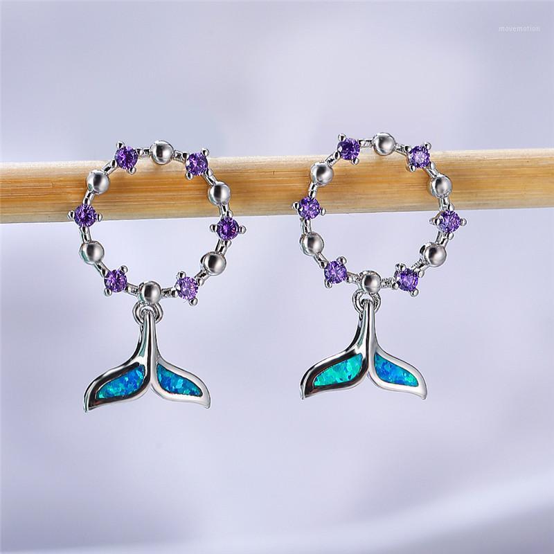 Dainty Female Blue Opal Fishtail Earrings Luxury Round Purple Crystal Stud Earring Charm Silver Color Wedding Earrings For Women1
Dainty Female Blue Opal Fishtail Earrings Luxury Round Purple Crystal Stud Earring Charm Silver Color Wedding Earrings For Women1