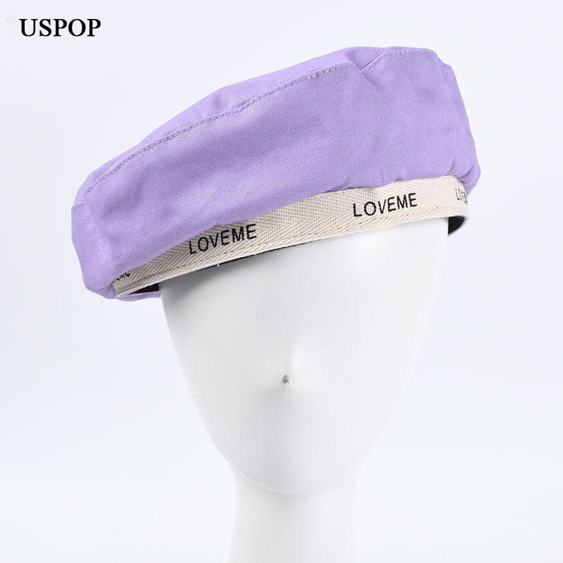 USPOP 2020 Women berets letter LOVEME cotton beret hats female spring flat hats, Black
USPOP 2020 Women berets letter LOVEME cotton beret hats female spring flat hats, Black