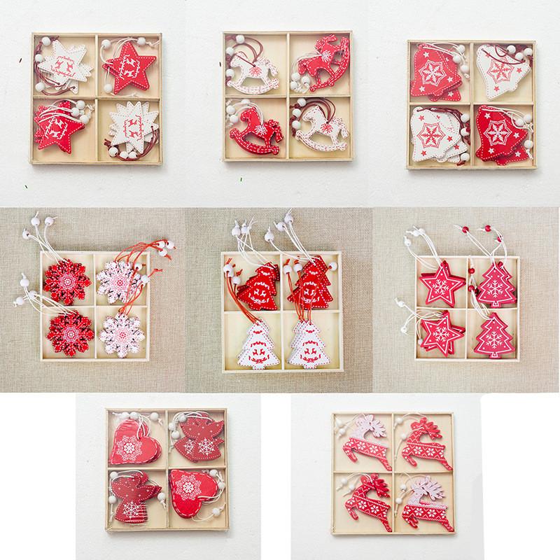 12pcs/set White Red Christmas Tree Ornament Wooden Hanging Pendants Angel Snow Bell Elk Star Christmas Decorations for Home
12pcs/set White Red Christmas Tree Ornament Wooden Hanging Pendants Angel Snow Bell Elk Star Christmas Decorations for Home