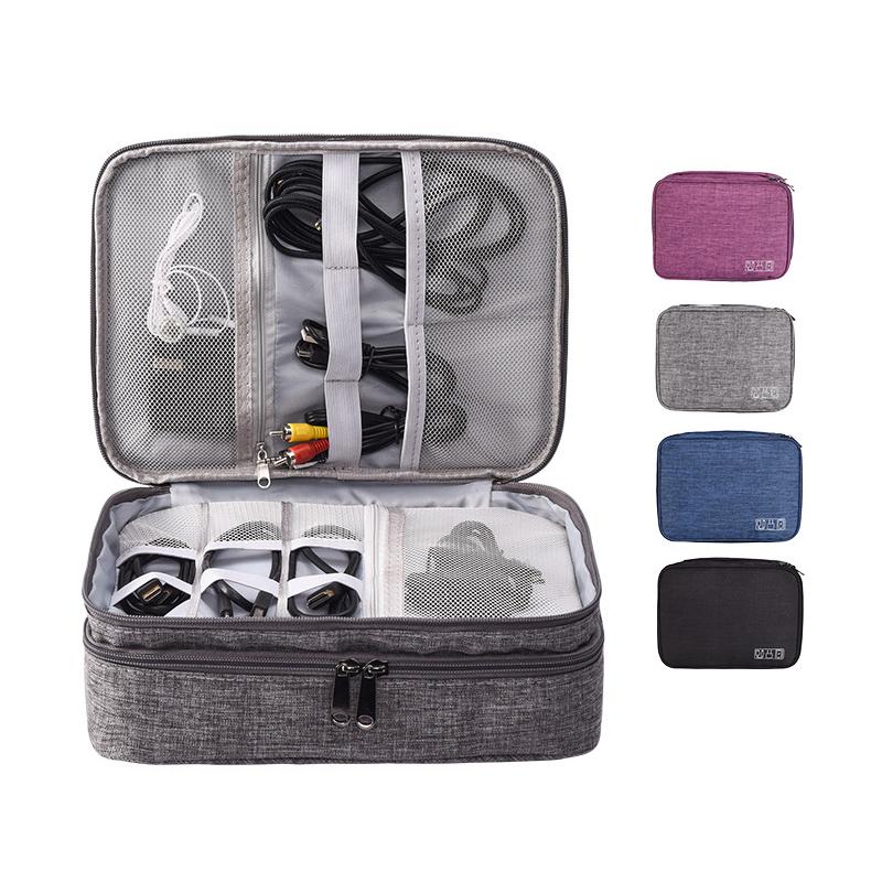 Travel Storage Bag Cables/Charger/Cosmetic Organizer Case Double-Layer Design, Black
Travel Storage Bag Cables/Charger/Cosmetic Organizer Case Double-Layer Design, Black