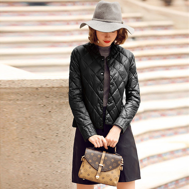 New Winter Ultra Light Down Coat White Duck Down Jacket Short Thin Autumn Slim Jacket Female Plus Size Outwear 201019