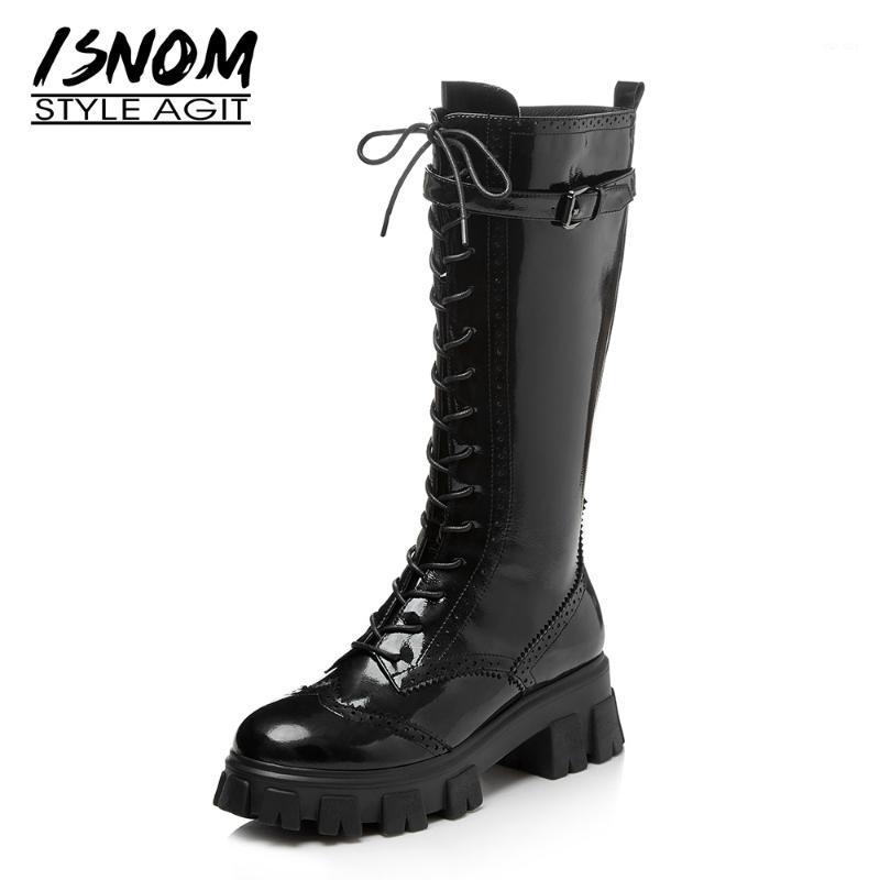 ISNOM Winter Genuine Leather Over Knee Boots Women Zipper Round Toe Thick Heels Boots Short Plush Buckle Female Shoes1, Black
ISNOM Winter Genuine Leather Over Knee Boots Women Zipper Round Toe Thick Heels Boots Short Plush Buckle Female Shoes1, Black