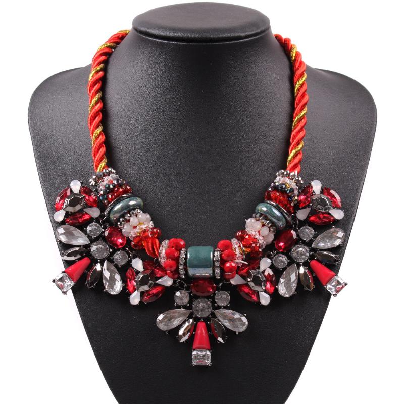 New Model Design Fashion Brand Rope Chain Crystal Chunky Statement Pendant Necklace for Women
New Model Design Fashion Brand Rope Chain Crystal Chunky Statement Pendant Necklace for Women