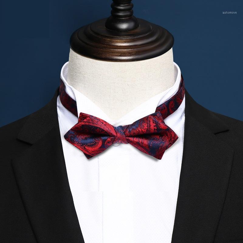 2020 Brand New Fashion Men's Bow Ties Double Fabric Wine Red Paisley Silk Bowtie Banquet Wedding Butterfly Tie with Gift Box1
2020 Brand New Fashion Men's Bow Ties Double Fabric Wine Red Paisley Silk Bowtie Banquet Wedding Butterfly Tie with Gift Box1