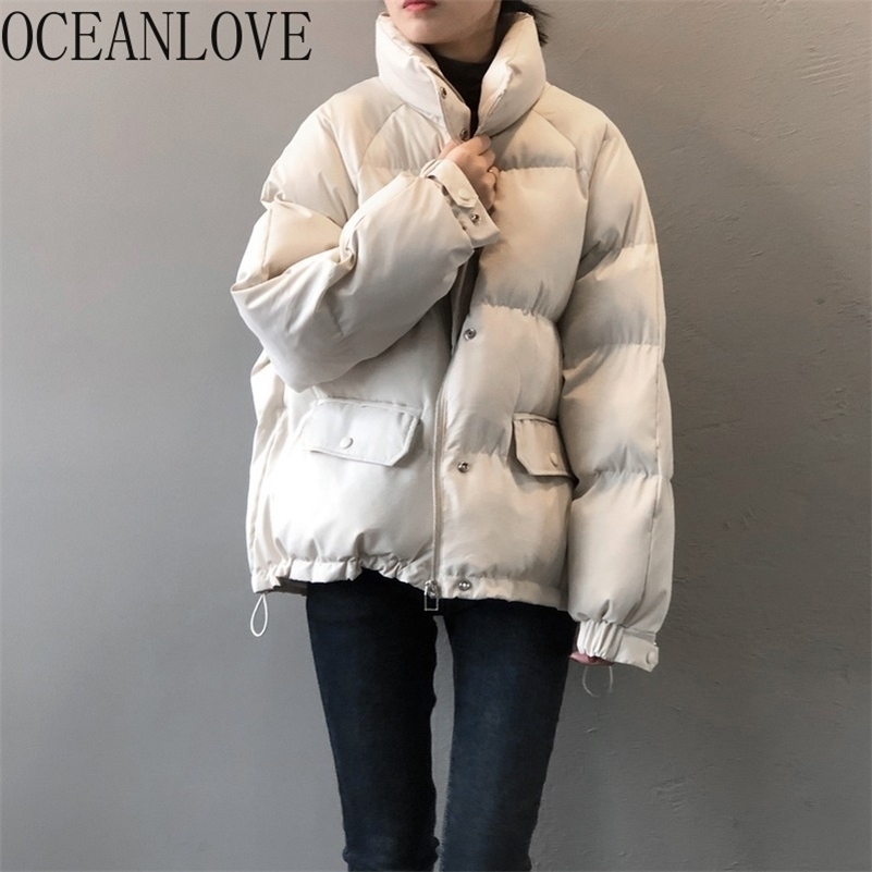 OCEANLOVE Women Parkas Stand Collar Korean Solid Thick Warm Winter Coat Fashion Vintage Loose Jackets Manteau Femme 18805 201027, Creamy-white
OCEANLOVE Women Parkas Stand Collar Korean Solid Thick Warm Winter Coat Fashion Vintage Loose Jackets Manteau Femme 18805 201027, Creamy-white