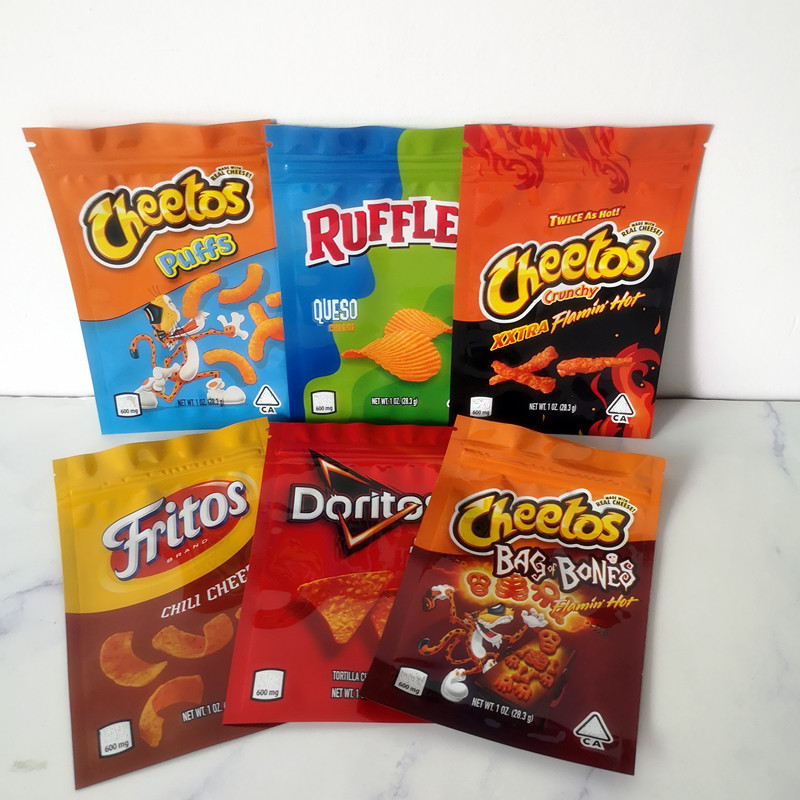 600mg Cheetos Maylar bags DORITOS Cheese Gummi Worm Cheetoz package of BONE RUFFLES Errlli Packaging bag
600mg Cheetos Maylar bags DORITOS Cheese Gummi Worm Cheetoz package of BONE RUFFLES Errlli Packaging bag