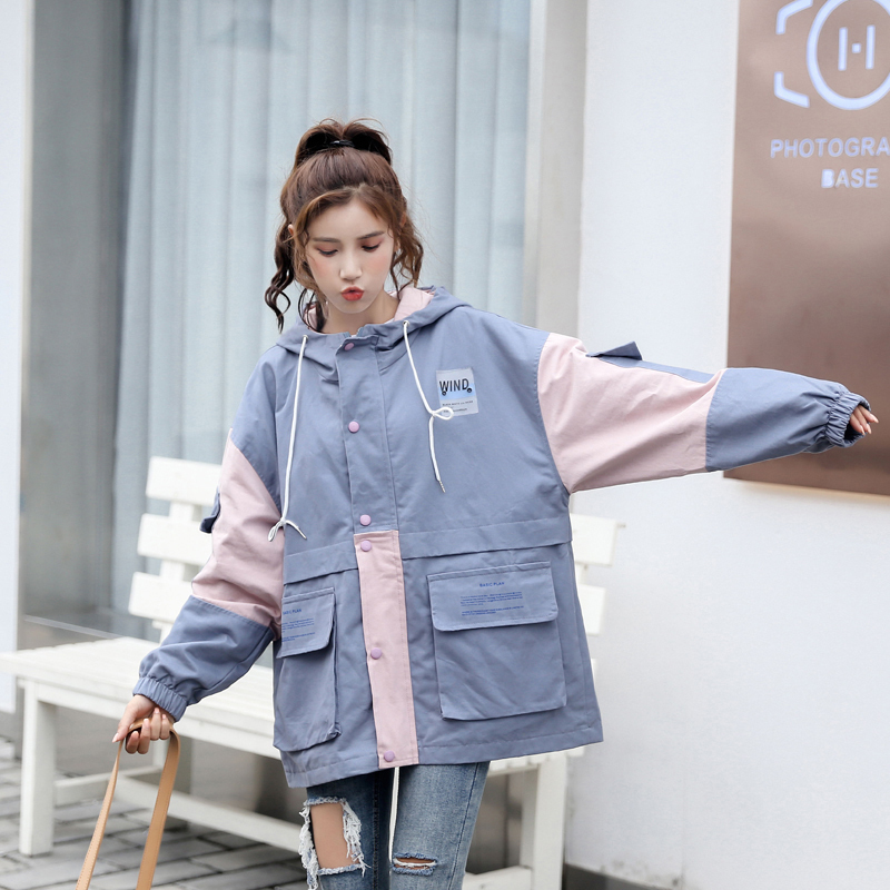 Spring and Autumn Clothing Easing Wild Jacket Outer Clothes Tooling Coat Female Leisure Sport Coat Women Jacket 201029