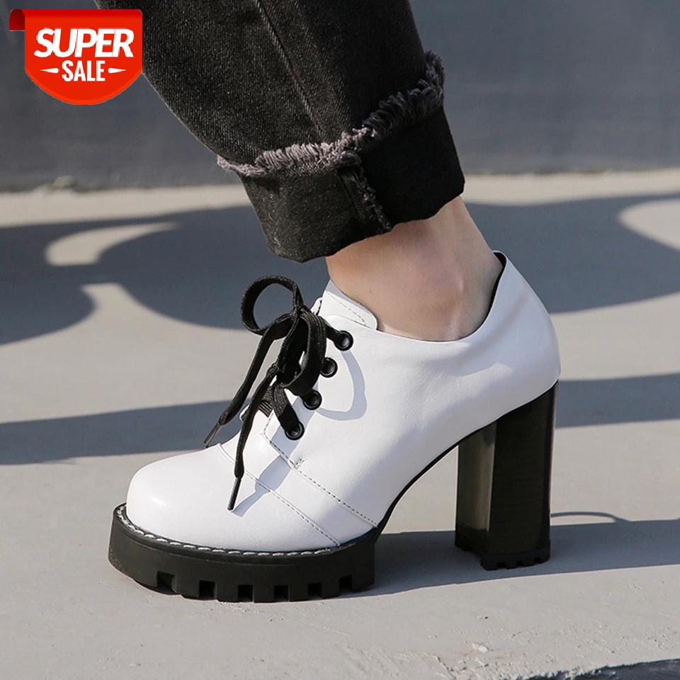 RIBETRINI Genuine Leather Lady High Heels Lace Up Sewing Brand Shoes Platform Black Office Women Pumps Spring Pumps #8l90
RIBETRINI Genuine Leather Lady High Heels Lace Up Sewing Brand Shoes Platform Black Office Women Pumps Spring Pumps #8l90