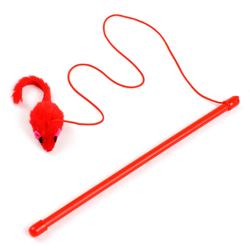 Play Feather Interactive Turkey Toy Catching Mouse Funny Teaser Pet Cat Stick