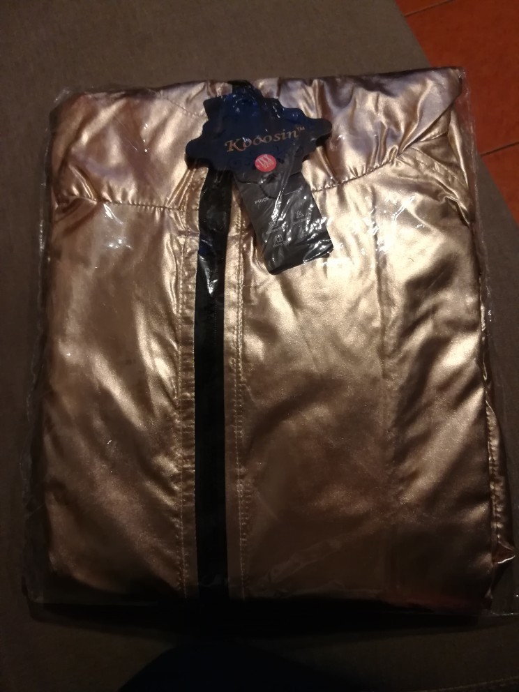 Fashion women's spring and autumn jacket long-sleeved gold PVC raincoat zipper punk unisex waterproof raincoat set T200111