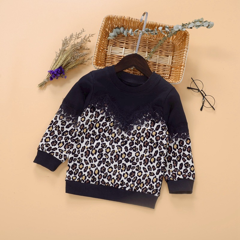 Children Clothing For Girls Clothes Sets Spring Autumn Leopard Long Sleeve Pullover Tops + Pant 2pcs Outfit Suit Toddler CostumeX1019