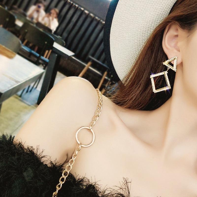 Fashion Statement Earrings 2021 Trend Geometric Triangle Earrings For Women Crystal Gold Silver Color Dangle Drop Earing Jewelry
Fashion Statement Earrings 2021 Trend Geometric Triangle Earrings For Women Crystal Gold Silver Color Dangle Drop Earing Jewelry
