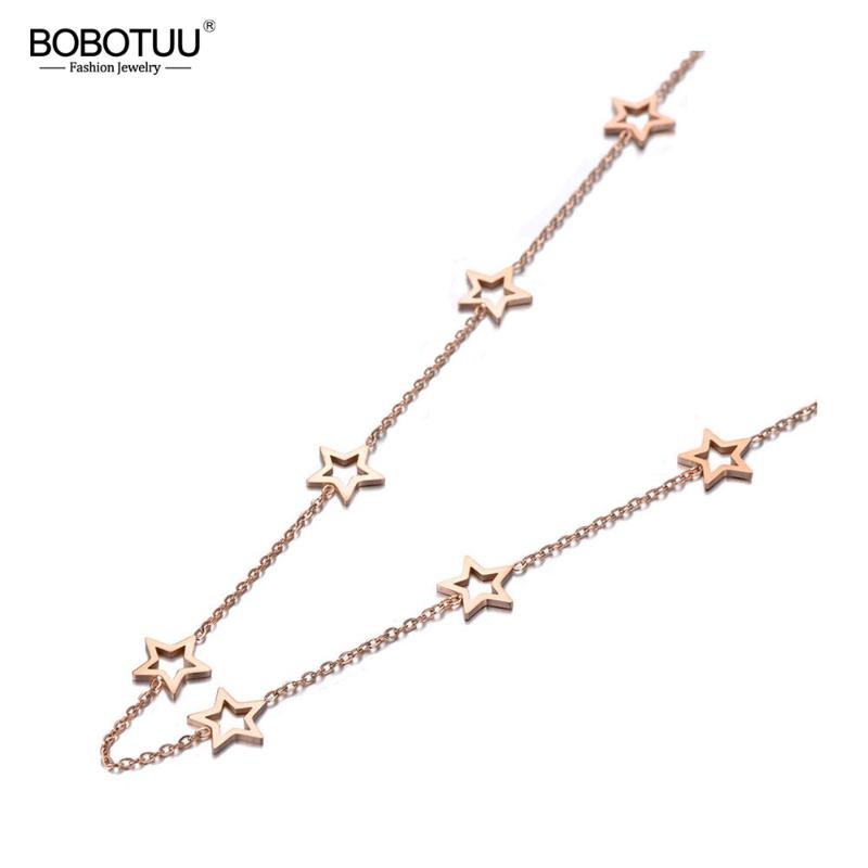 BOBOTUU New Titanium Stainless Steel CZ Crystal Love Star Choker Necklaces For Women Girls Chic Charm Pendant Necklace BN19200 
BOBOTUU New Titanium Stainless Steel CZ Crystal Love Star Choker Necklaces For Women Girls Chic Charm Pendant Necklace BN19200