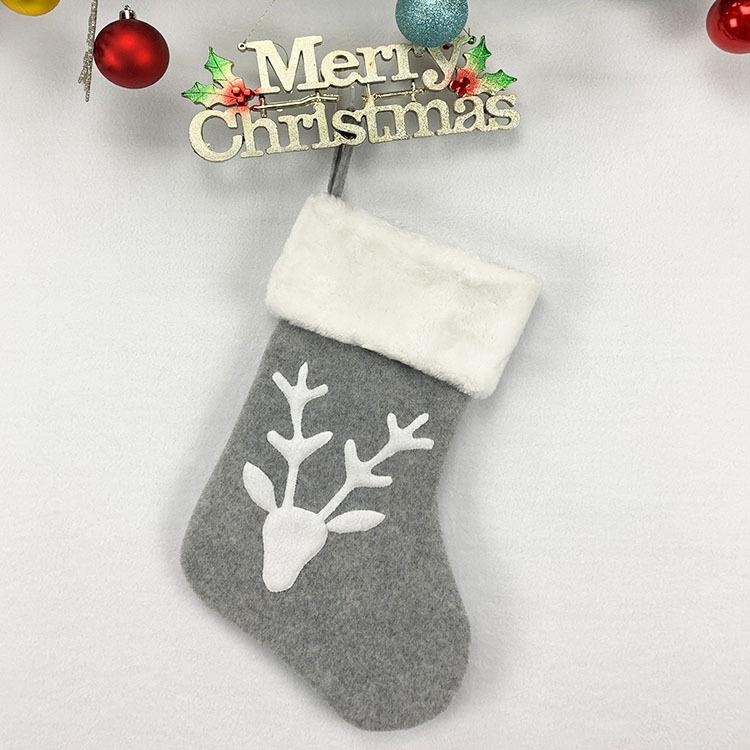 Christmas Stockings Holder Tree Ornaments Deer Sacks Xmas Gift Bags Presents Kids Decorations Wall Art Socks Stuffers Home Room