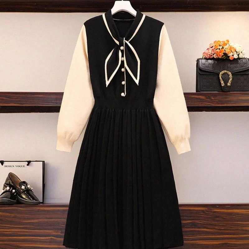 Fashion plus size women's fashion new fat sister was thinner core yarn high-end temperament knitted dress JXMYY #Xl0q, Black;gray
Fashion plus size women's fashion new fat sister was thinner core yarn high-end temperament knitted dress JXMYY #Xl0q, Black;gray