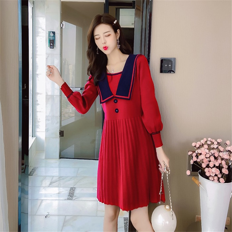 2021 New Spring Japan Sea Turtleneck Pretty Girls Long Colorblock Dress Short Mesh Young Ladies the Line Dressed in Pleated U4GZ, Red
2021 New Spring Japan Sea Turtleneck Pretty Girls Long Colorblock Dress Short Mesh Young Ladies the Line Dressed in Pleated U4GZ, Red