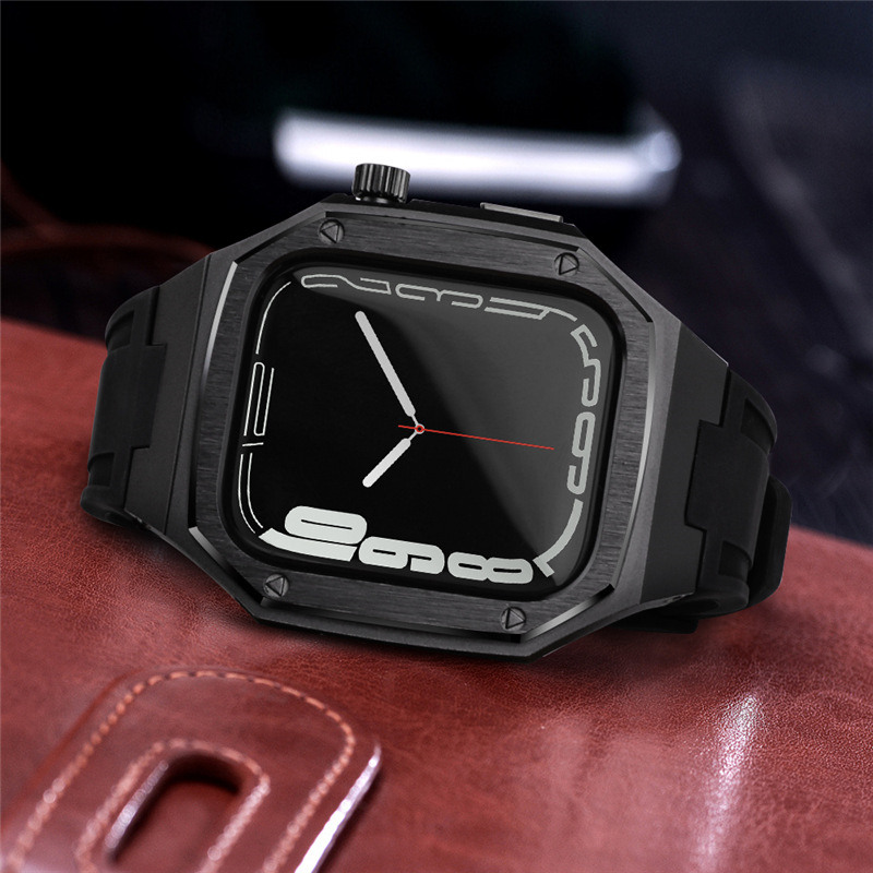 for Apple Watch Series 7 6 5 4 SE Luxury Modification Kit Zinc Alloy Protective Case Band Strap Bracelet Cover iWatch 40mm 41mm 44mm 45mm, Black
for Apple Watch Series 7 6 5 4 SE Luxury Modification Kit Zinc Alloy Protective Case Band Strap Bracelet Cover iWatch 40mm 41mm 44mm 45mm, Black