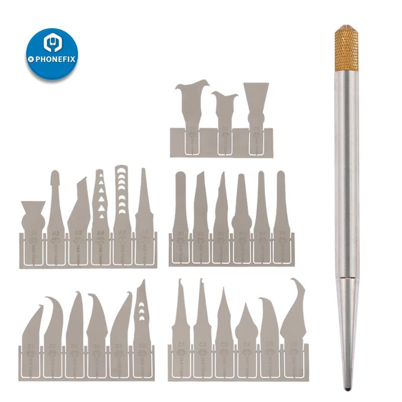 Metal Scalpel Knife Blades Glue Removal Knife Tools Kit Engraving Craft Knives for Repair CPU PCB DIY Repair Hand Tools
Metal Scalpel Knife Blades Glue Removal Knife Tools Kit Engraving Craft Knives for Repair CPU PCB DIY Repair Hand Tools