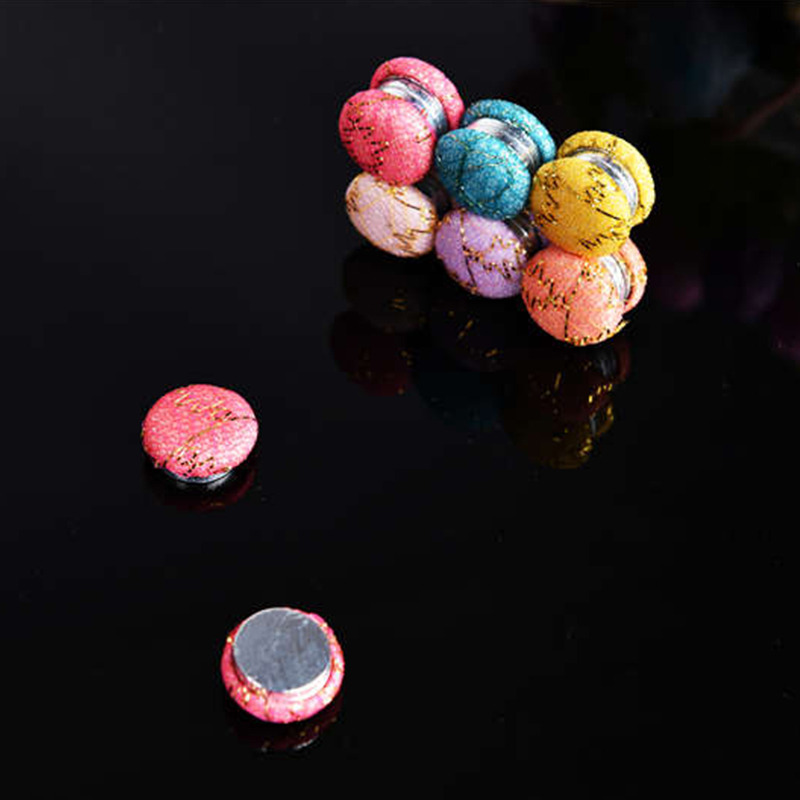 Fashion fabric Muslim Headscarf Abaya Magnetic Hijab Scarf Magnet Pin 12pcs Muslim headdress strong magnet brooch for girls 201009