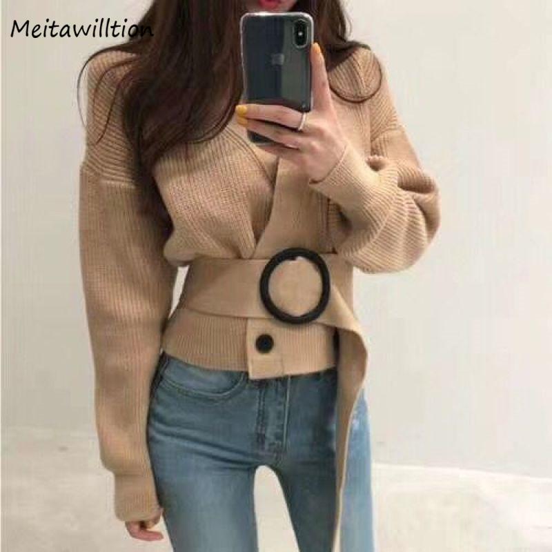 Women Elegant Belt Cardigan 2020 Vintage Knitted Sweater Autumn Winter Korean V-Neck Long Sleeve Outwear Tops, Jj6014black
Women Elegant Belt Cardigan 2020 Vintage Knitted Sweater Autumn Winter Korean V-Neck Long Sleeve Outwear Tops, Jj6014black