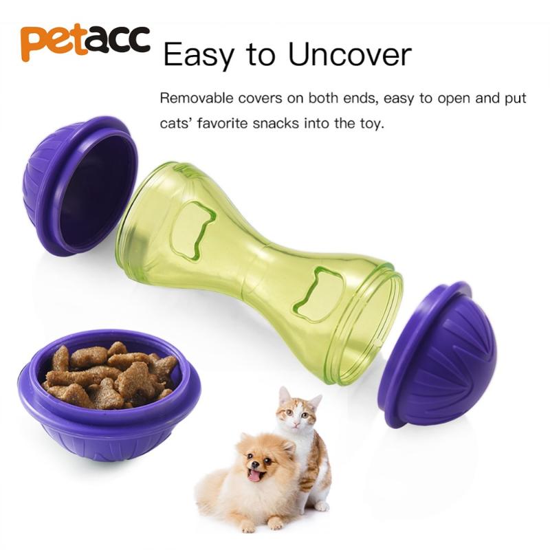 

Petacc Pet Dogs Cats Fun Bowl Toy Feeder Dog Feeding Pets Dog Tumbler Leakage Ball Puppy Pet Training Exercise Fun Bowl