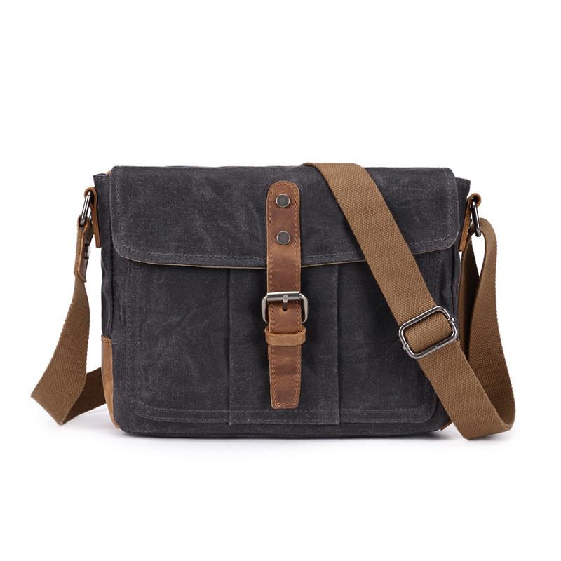 Canvas And Genuine Leather Messenger Bag For Men Women Male Vintage Casual Small Shoulder Crossbody Bags Handbag High Quality, Black
Canvas And Genuine Leather Messenger Bag For Men Women Male Vintage Casual Small Shoulder Crossbody Bags Handbag High Quality, Black