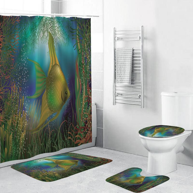 4PCS Bathroom Sets With High Quality Curtains Non Slip Toilet Polyester Cover Mat Set Bathroom Shower Curtain1
4PCS Bathroom Sets With High Quality Curtains Non Slip Toilet Polyester Cover Mat Set Bathroom Shower Curtain1