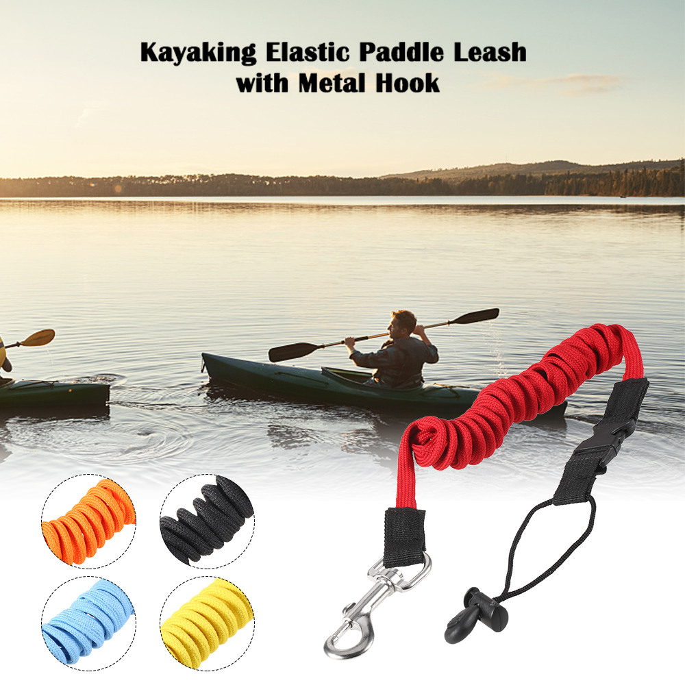 Elastic Kayak Canoe Paddle Leash Surfboard Surfing Leash Rope Safety Leash Rowing Boats Lanyard Fishing Rod Kayak Accessories