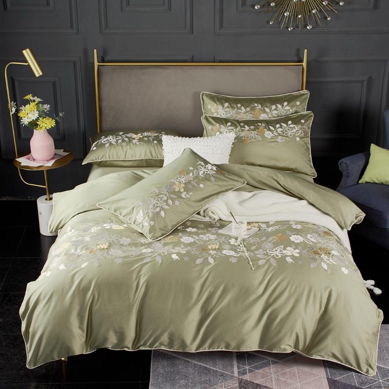 American Style Flowers Embroidery 100S Egyptian Cotton Green Set Bedding Linen Cover Sheet Bed Duvet Bed Queen Pillowcases King
American Style Flowers Embroidery 100S Egyptian Cotton Green Set Bedding Linen Cover Sheet Bed Duvet Bed Queen Pillowcases King