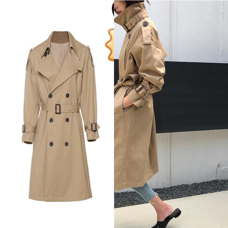 Trench Fashion Khaki Coat Women Casual Belt Windbreaker Female Office Lady Feminino Elegant Oversized Outerwear
Trench Fashion Khaki Coat Women Casual Belt Windbreaker Female Office Lady Feminino Elegant Oversized Outerwear