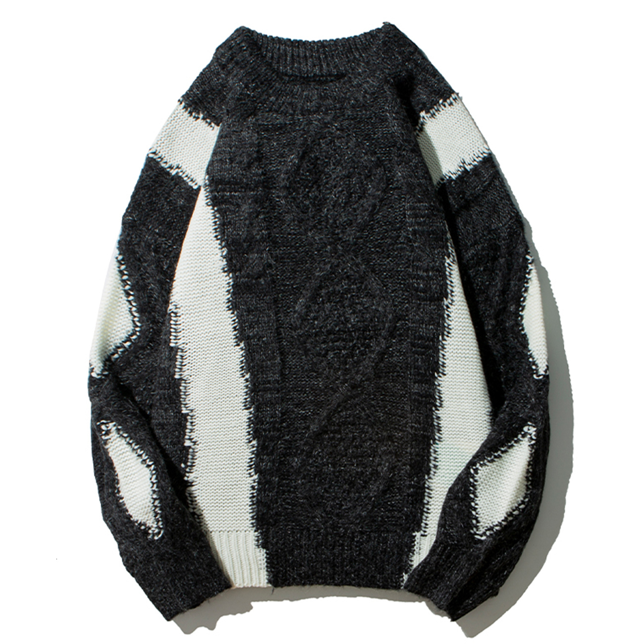 2021 New Color Block Patchwork Knitted Men Winter Harajuku Jumper Sweater Oversize Casual Knitwear Pullover Cotton Oclr, Black
2021 New Color Block Patchwork Knitted Men Winter Harajuku Jumper Sweater Oversize Casual Knitwear Pullover Cotton Oclr, Black