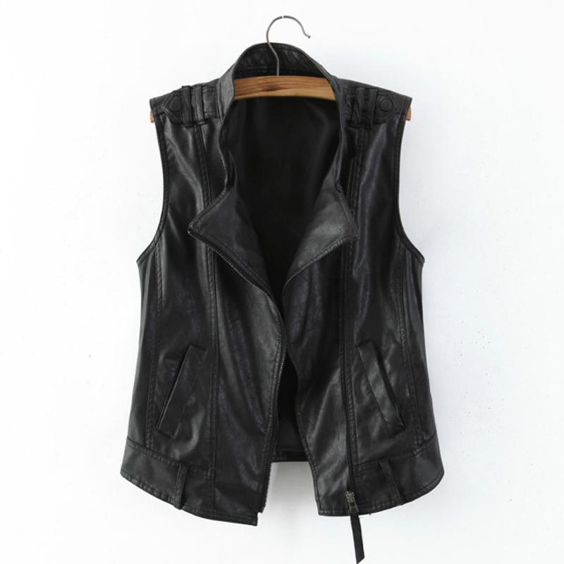 Female Black Leather Vest Fashion Zipper Motorcycle Leather Clothing Women' All Match PU Waistcoat Plus Size 3XL, As pic
Female Black Leather Vest Fashion Zipper Motorcycle Leather Clothing Women' All Match PU Waistcoat Plus Size 3XL, As pic