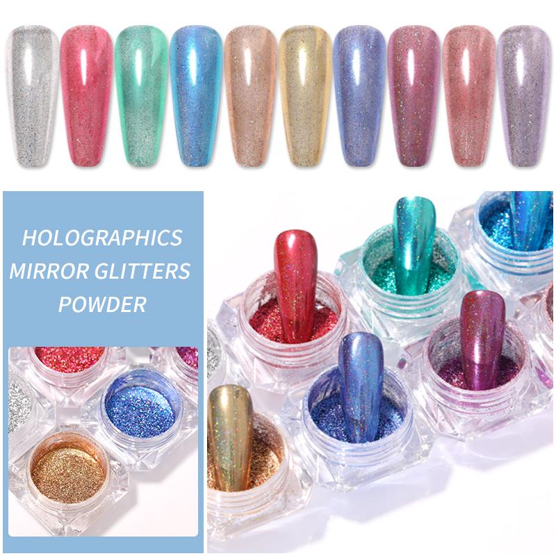 1 Box Holographics Mirror Nail Glitter Powder Colorful Shiny Sequins Chrome Pigment Dust Nail Powder DIY Art Decorations
1 Box Holographics Mirror Nail Glitter Powder Colorful Shiny Sequins Chrome Pigment Dust Nail Powder DIY Art Decorations