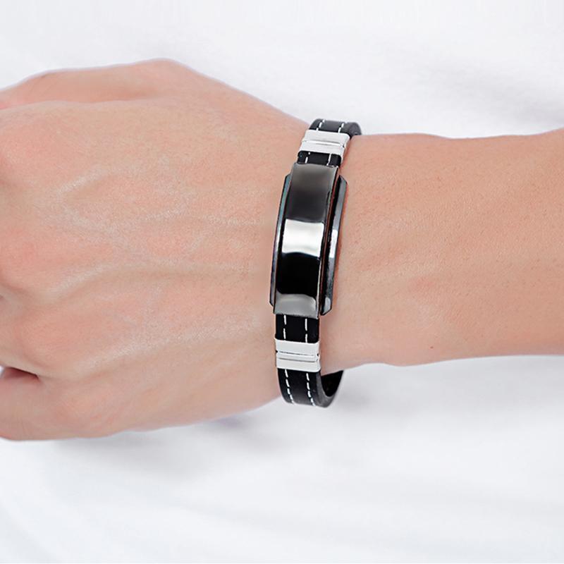 Black Men Magnetic Bracelet Health Bracelet Stainless Steel Bracelets with Chain Silicone Rubber Wristband Jewelry Accessories1
Black Men Magnetic Bracelet Health Bracelet Stainless Steel Bracelets with Chain Silicone Rubber Wristband Jewelry Accessories1