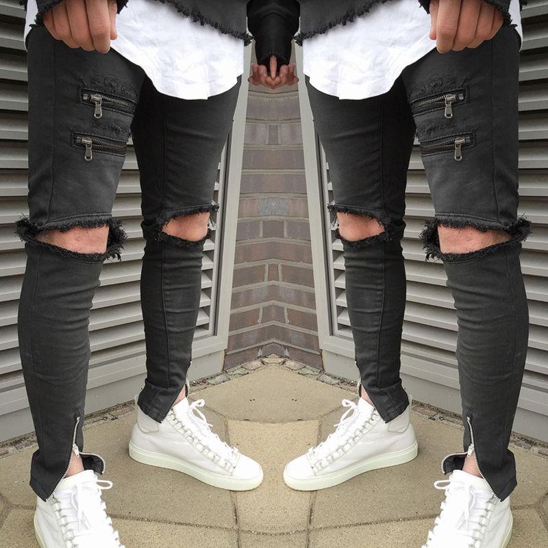 Men Stylish Ripped Jeans Pants Biker Hole Skinny Slim Straight Denim Trousers, Black
Men Stylish Ripped Jeans Pants Biker Hole Skinny Slim Straight Denim Trousers, Black