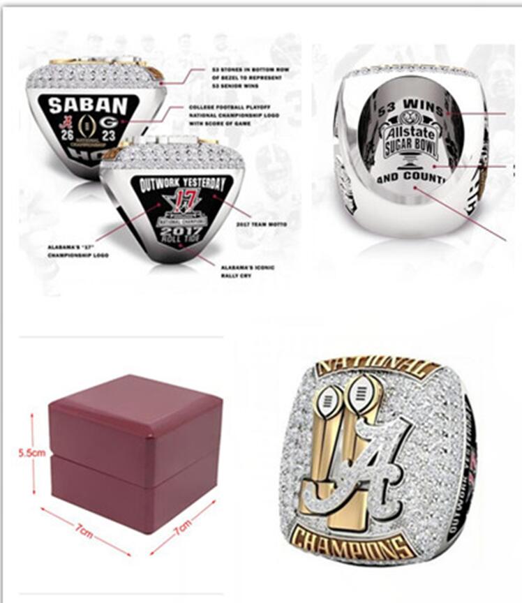 Hot 2017 2018 Alabama Crimson Tide National Championship Ring size 8-14, Golden;silver
Hot 2017 2018 Alabama Crimson Tide National Championship Ring size 8-14, Golden;silver