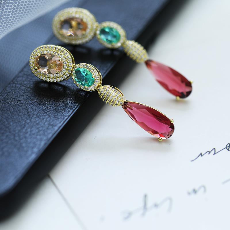 Red Crystal Teardrop Long Earring Bridal Drop Earrings for Women Fashion Wedding Jewelry Party Gift
Red Crystal Teardrop Long Earring Bridal Drop Earrings for Women Fashion Wedding Jewelry Party Gift